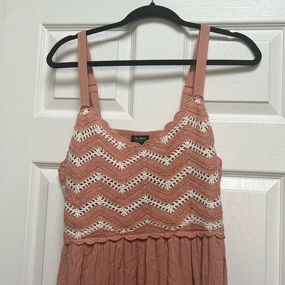 Large Du Jour boho chic maxi dress with a two-tone crochet bodice - Picture 4 of 7